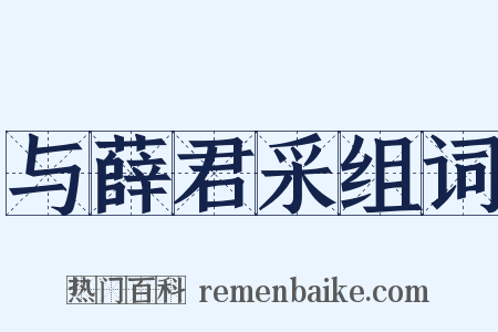 与薛君采组词是什么意思的图片